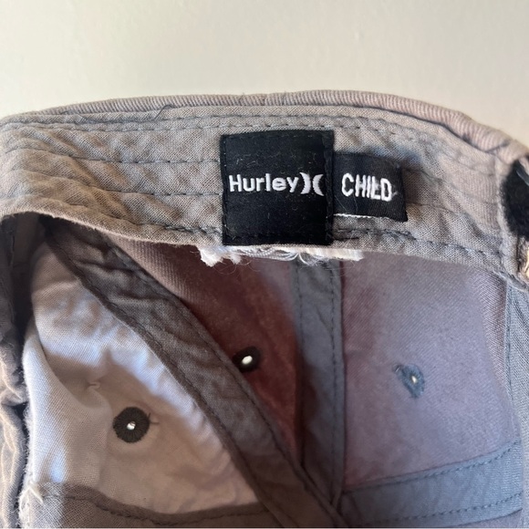 Hurley Kids Logo Baseball Cap Taupe Adjustable Child Hat Summer Neutral - Picture 3 of 4